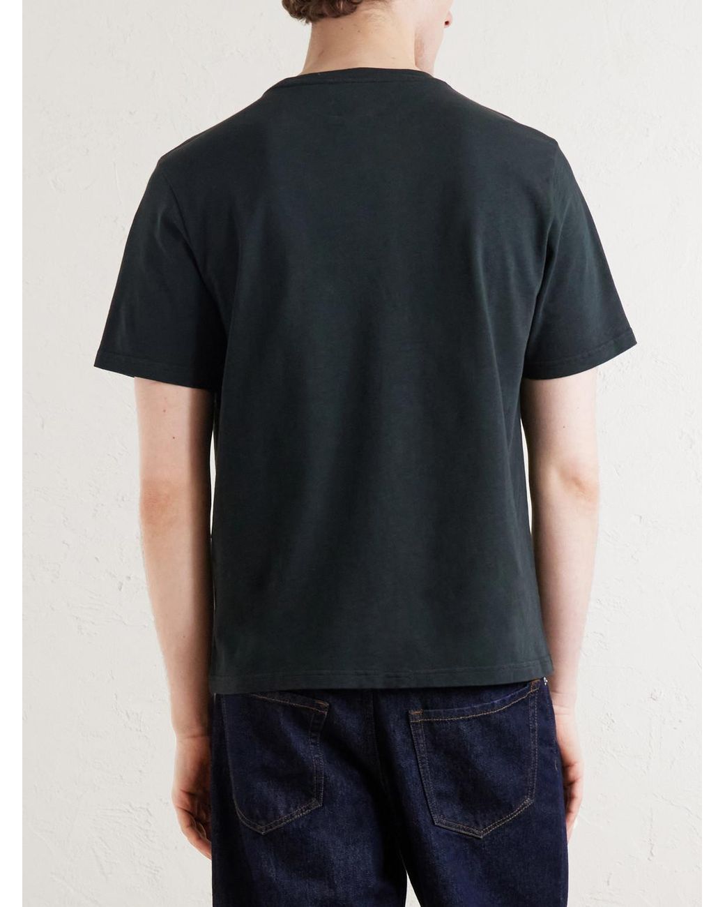 Aimé Leon Dore Black Logo-Print Cotton-Jersey T-Shirt for men