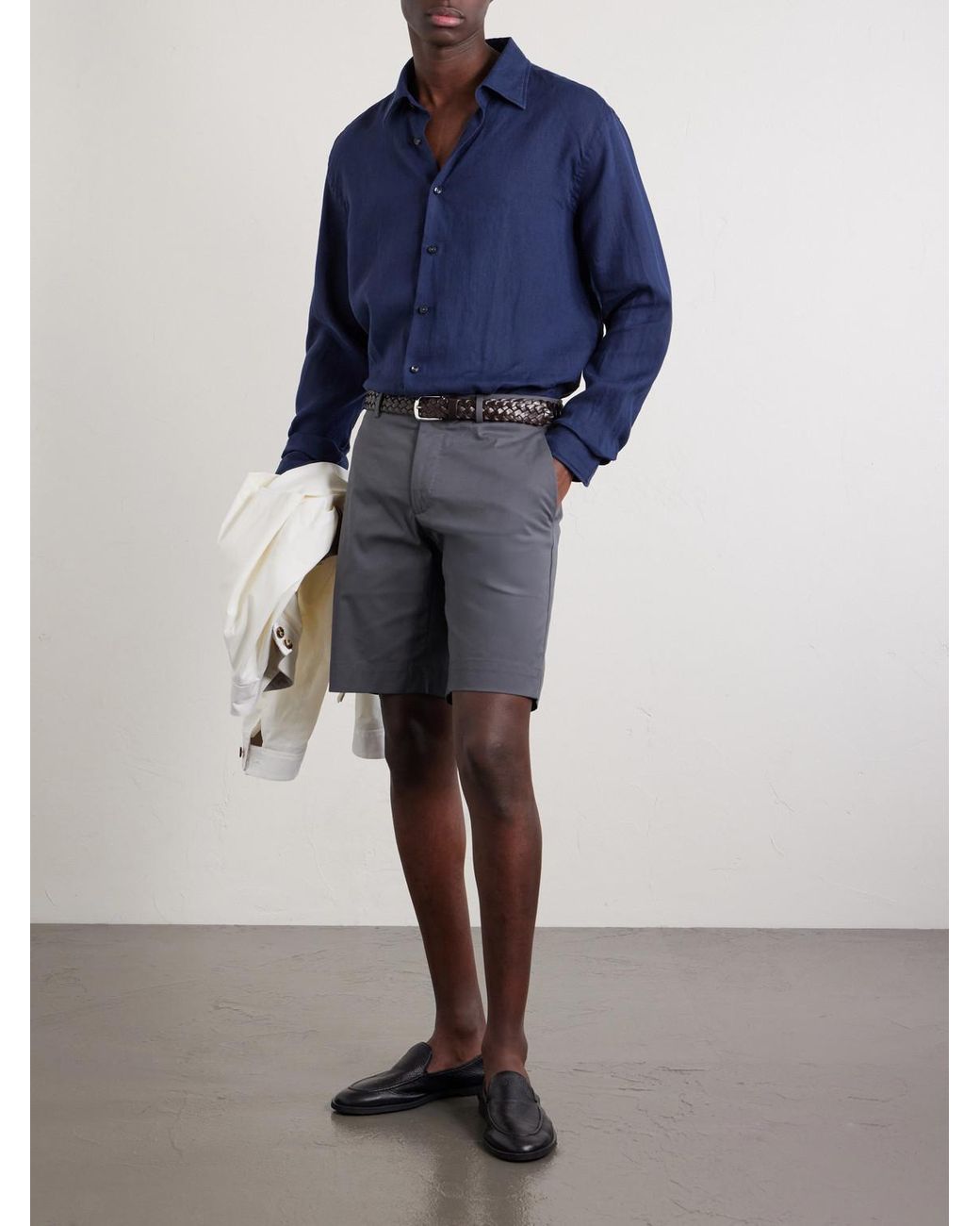 Glanshirt Linen Shirt di Slowear in Blue da Uomo