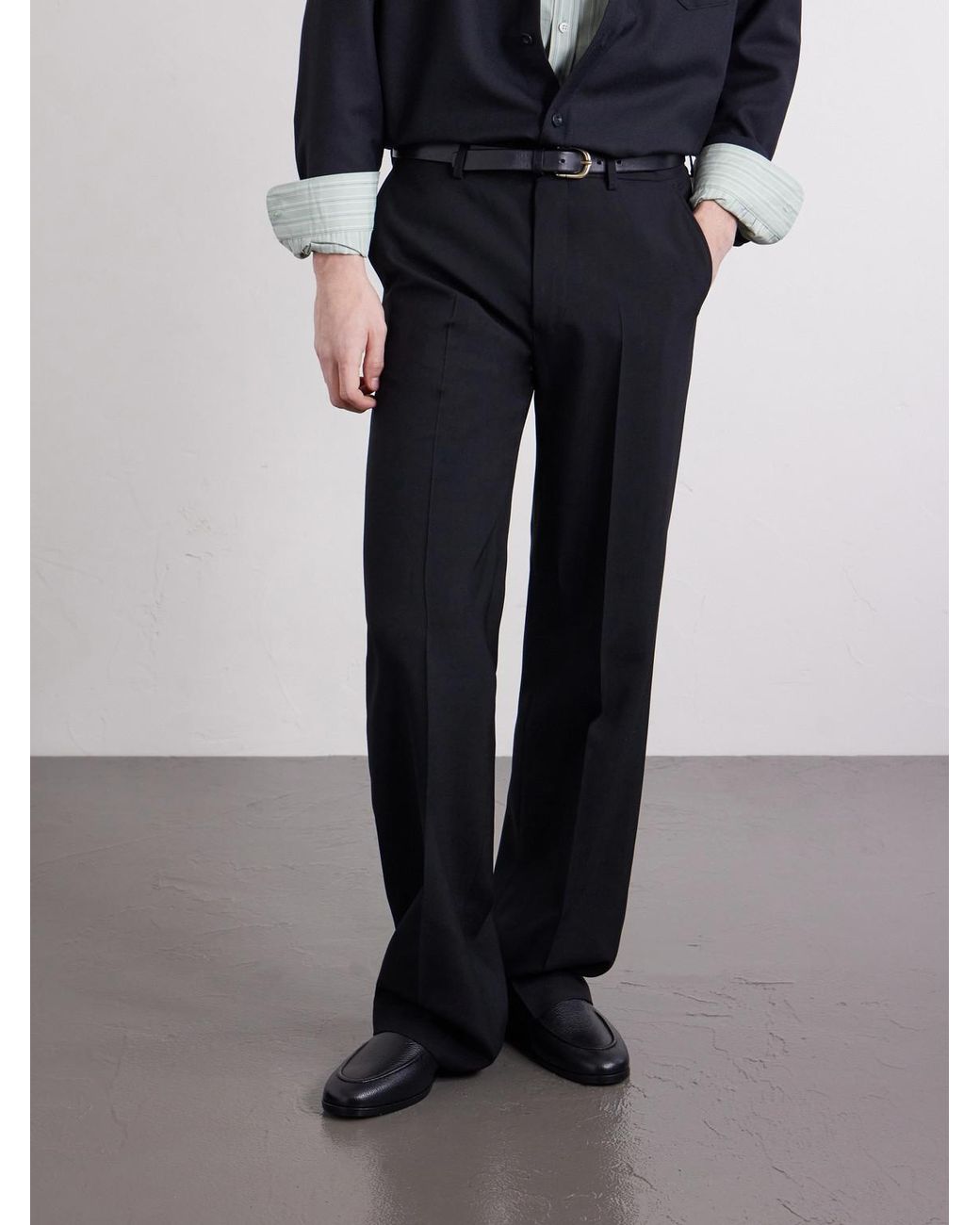 VINNY'S Black Marcel Full-grain Leather Loafers for men