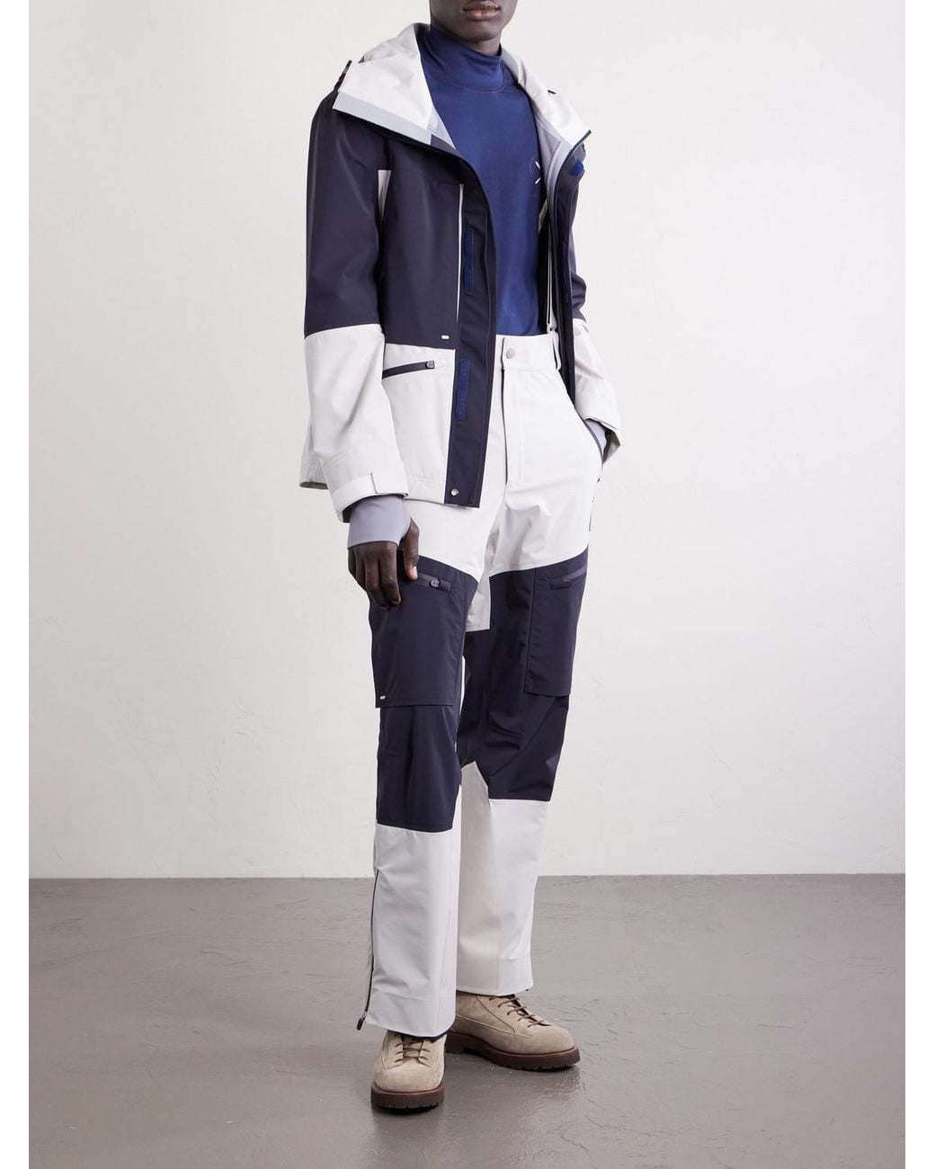 Brunello Cucinelli White Straight-Leg Panelled Shell Ski Pants for men