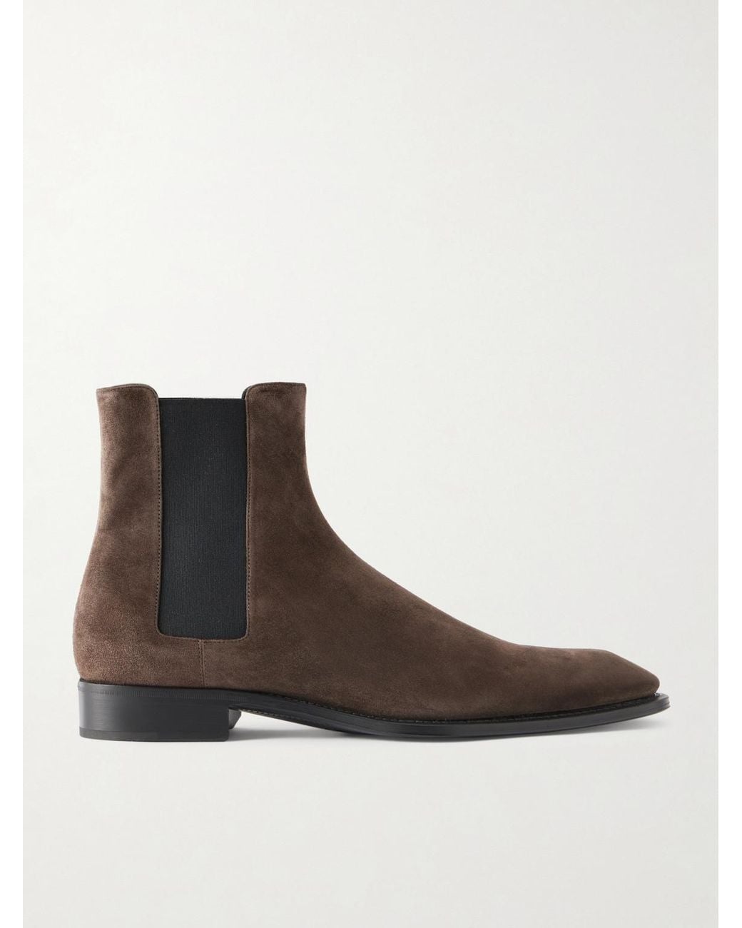 Saint Laurent Brown Aurelien Suede Boots for men