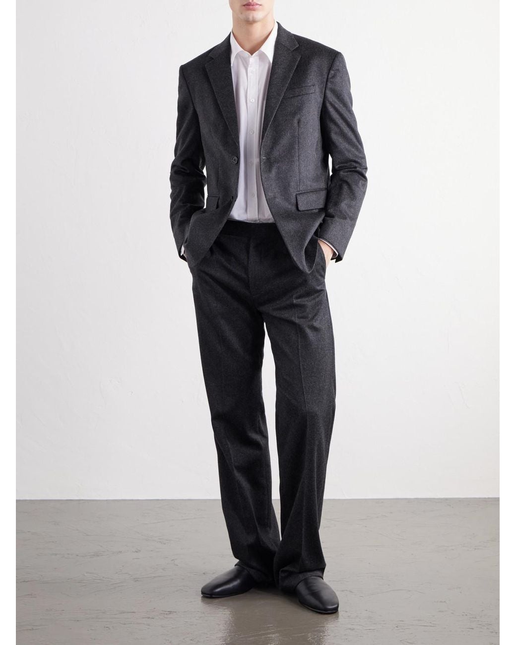 Totême Blue Wool And Cashmere-Blend Flannel Suit Jacket for men