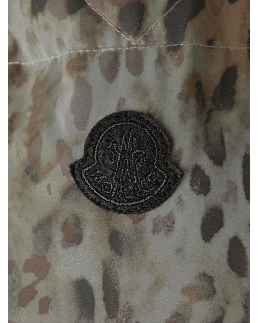 Moncler Genius Gray Moncler 1952 Reflective Reversible Cheetah-Print Shell Down Jacket for men