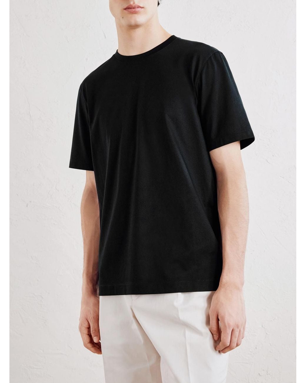 Zegna Black Cotton-jersey T-shirt for men