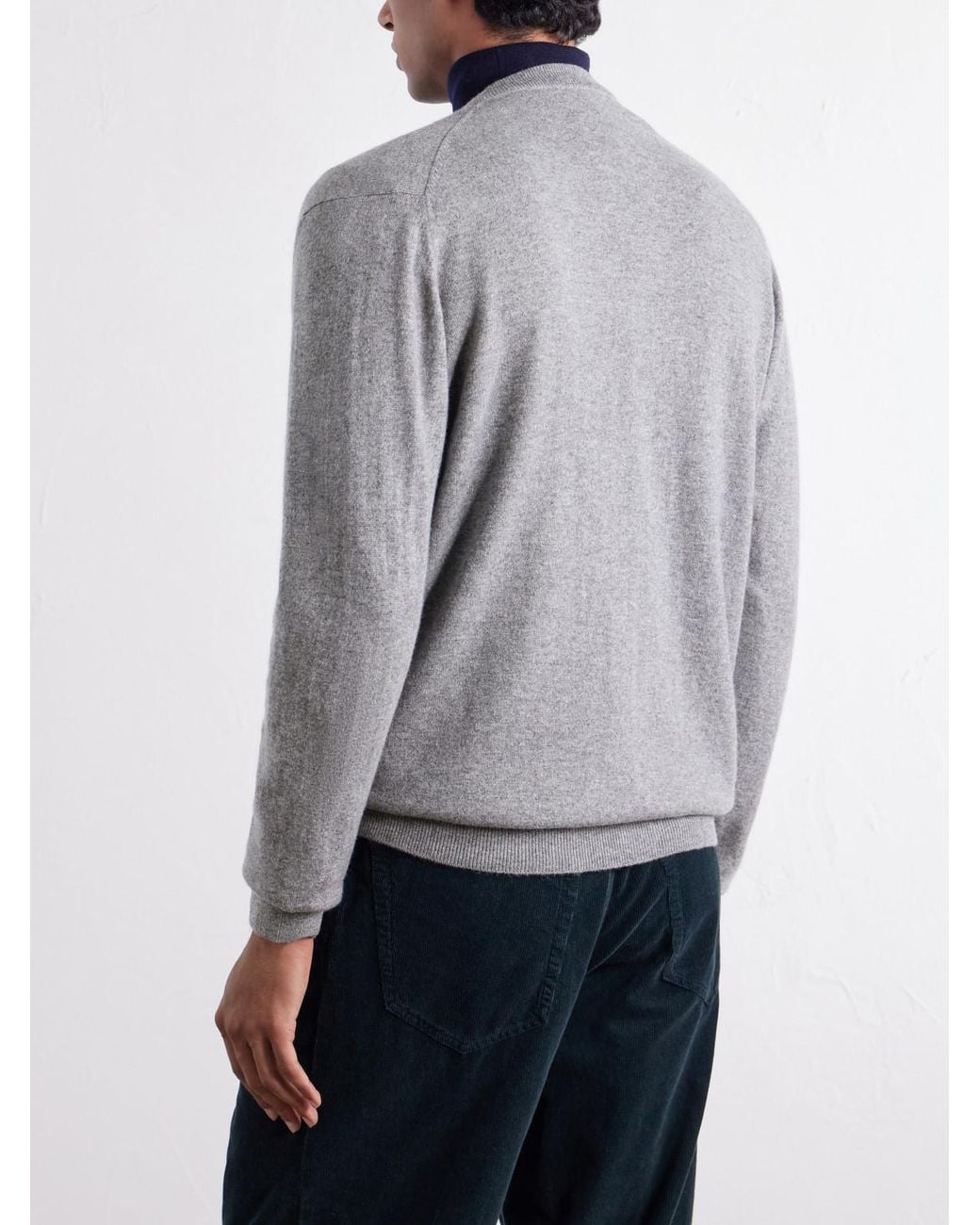 Begg x Co Gray Heriot Cashmere Cardigan for men