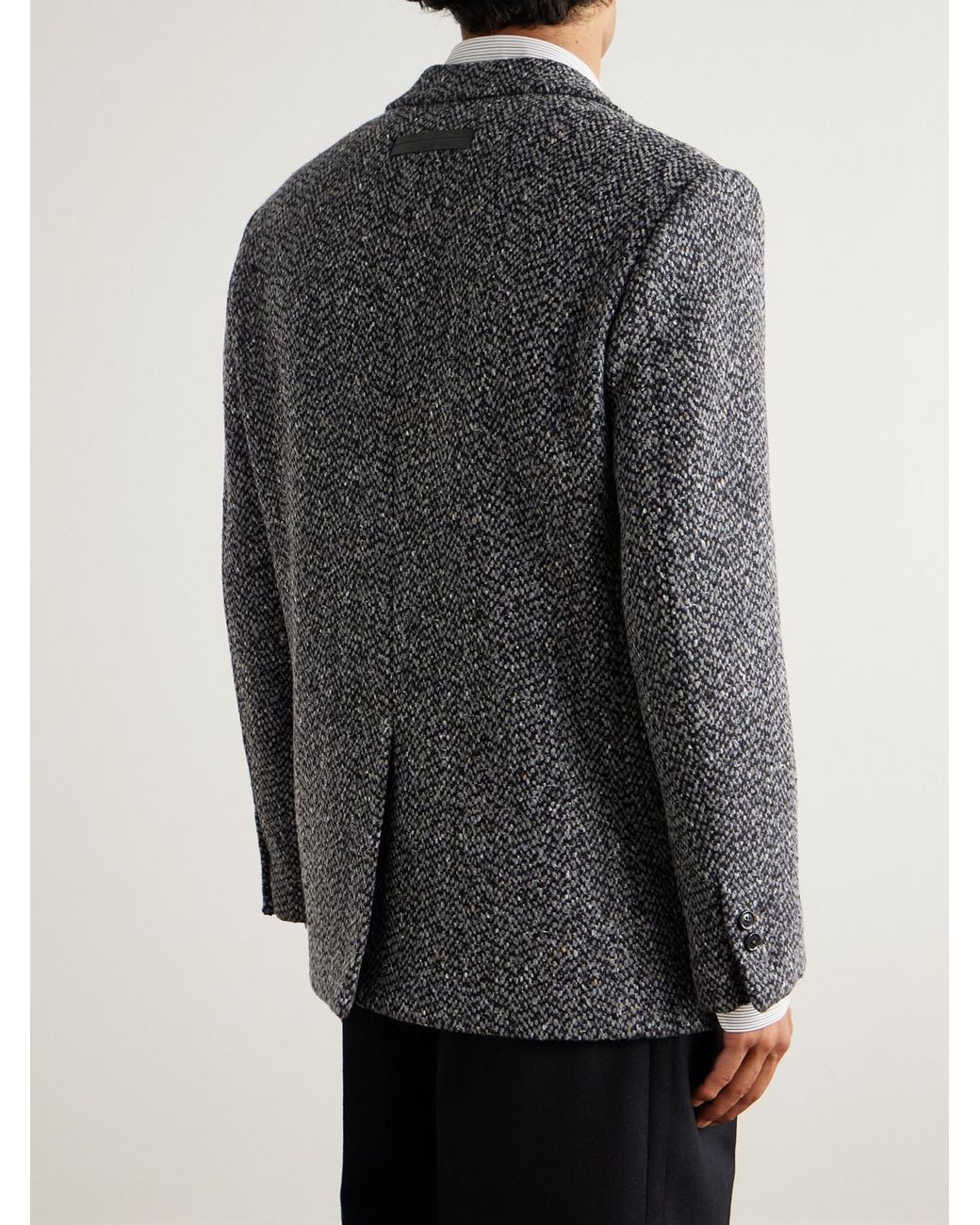Zegna Black Wool And Cashmere-blend Suit Jacket for men