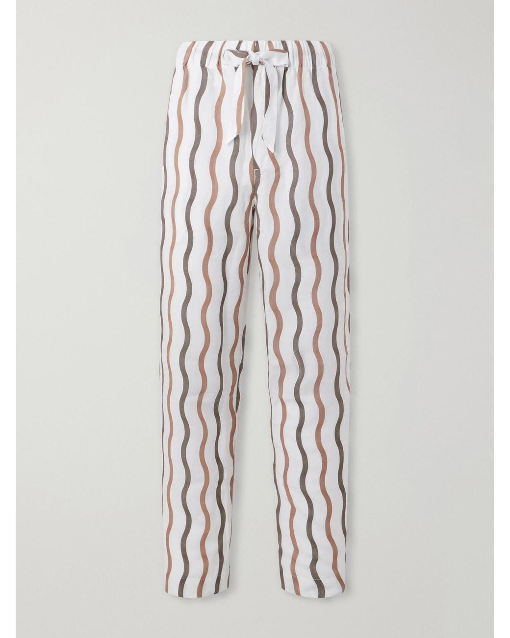 Frescobol Carioca White La Marzocco Delfino Striped ® Linen-blend Pyjama Bottoms for men