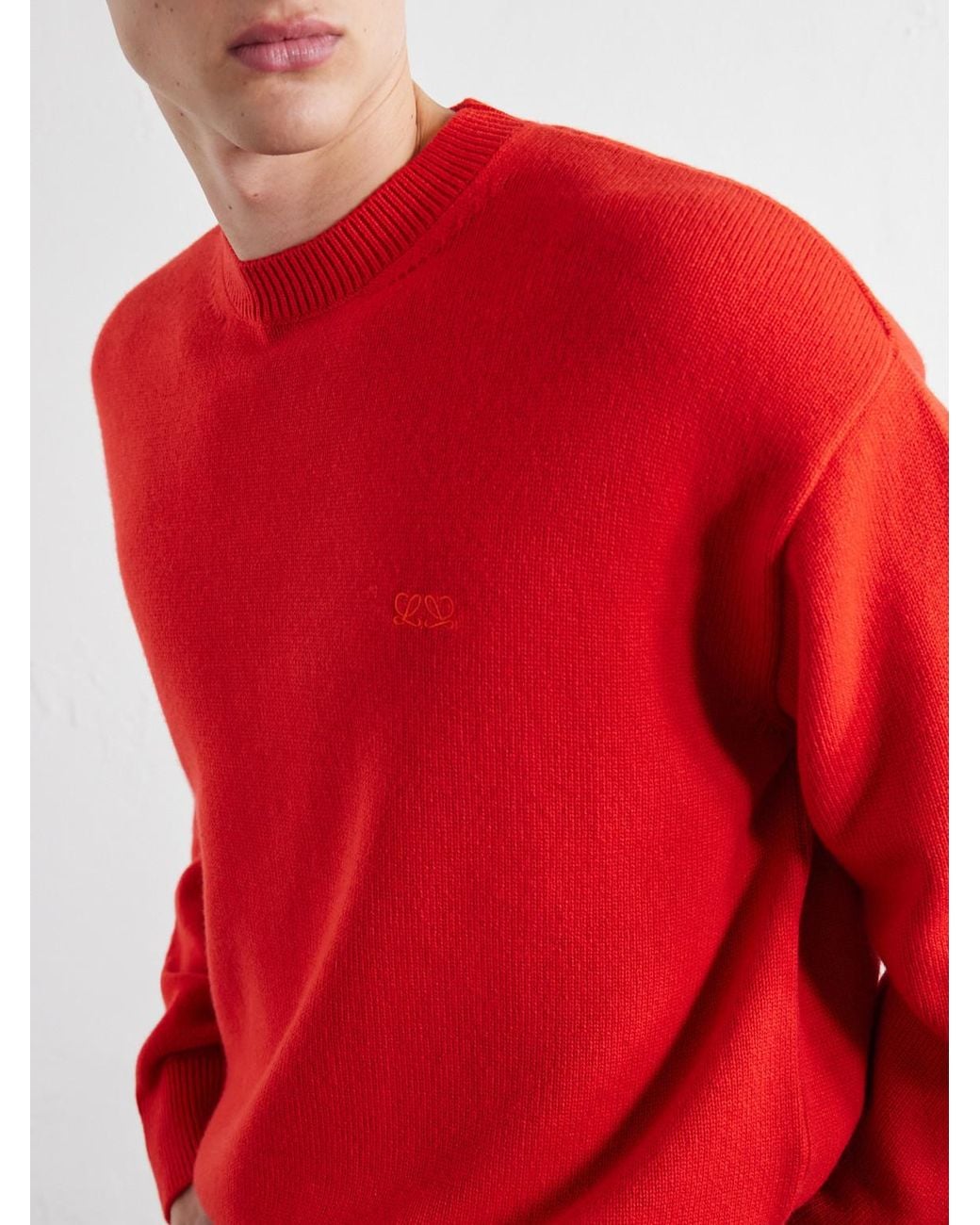 Loewe Anagram-Embroidered Cashmere-Blend Sweater for men