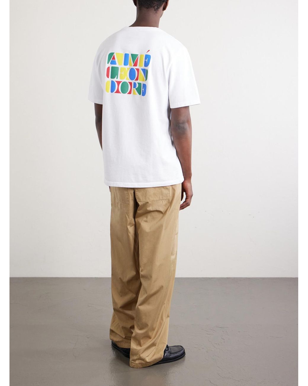 Aimé Leon Dore White Printed Cotton-Jersey T-Shirt for men