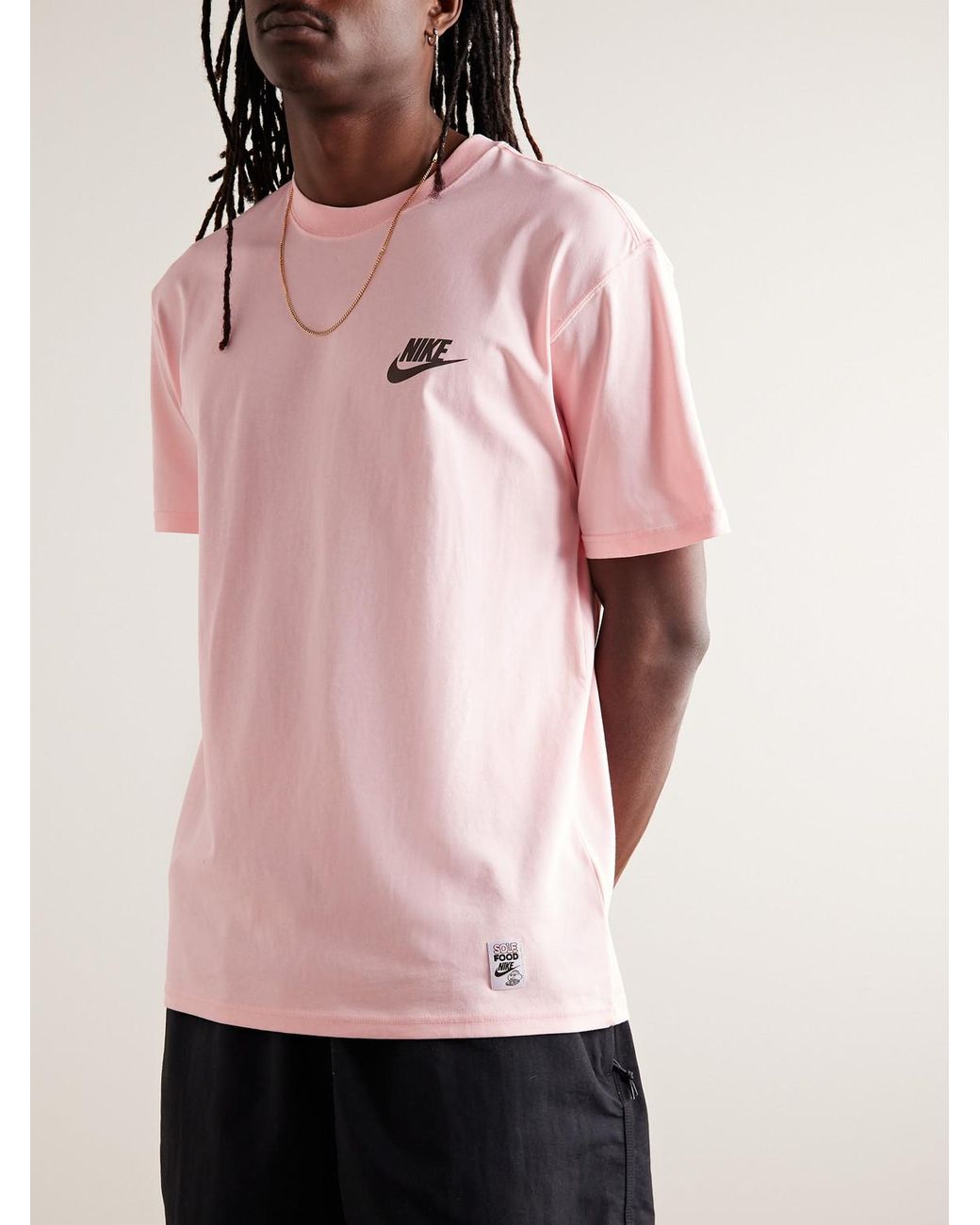 Nike Sportswear Sole Food Logo-print Cotton-jersey T-shirt in Pink for Men  | Lyst Australia