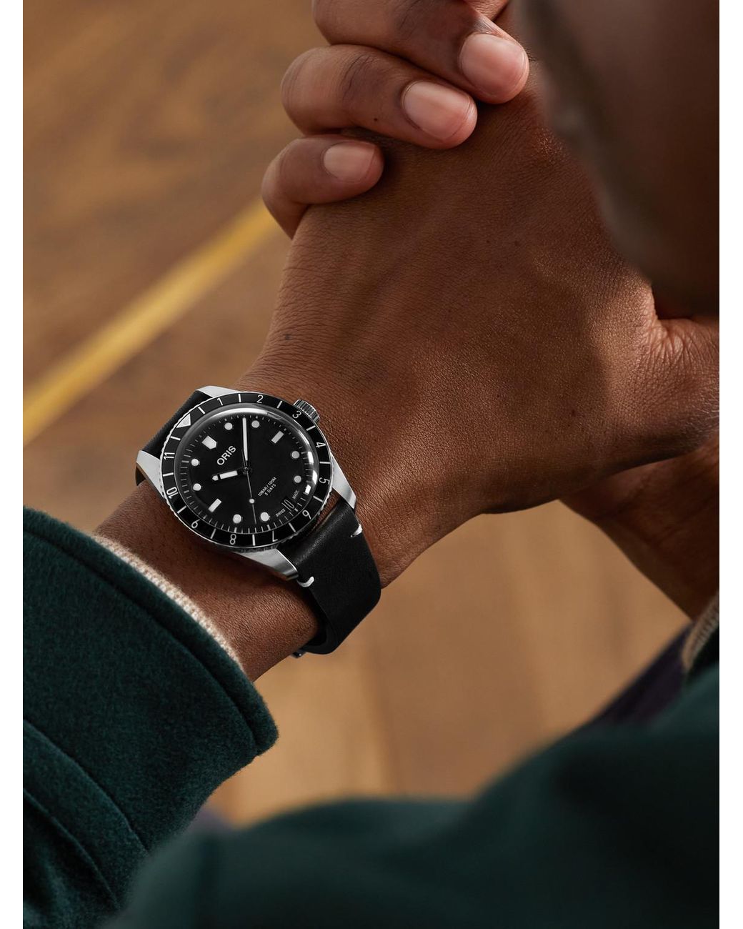 Oris Black Divers Sixty-five Automatic Stainless Steel Watch, Ref. 01 400 7772 4054-07 5 20 82 for men