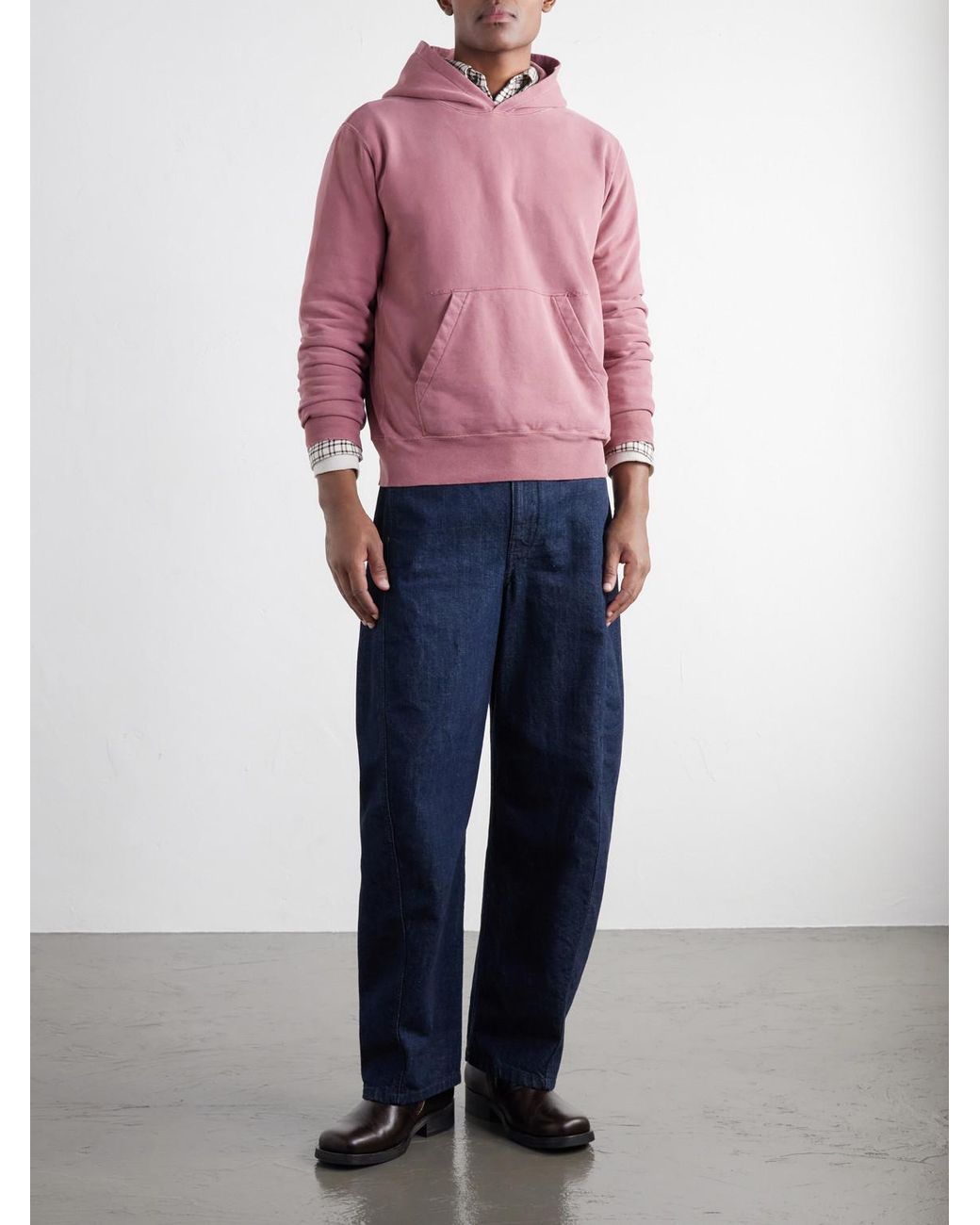 Remi Relief Pink Cotton-Fleece Hoodie for men