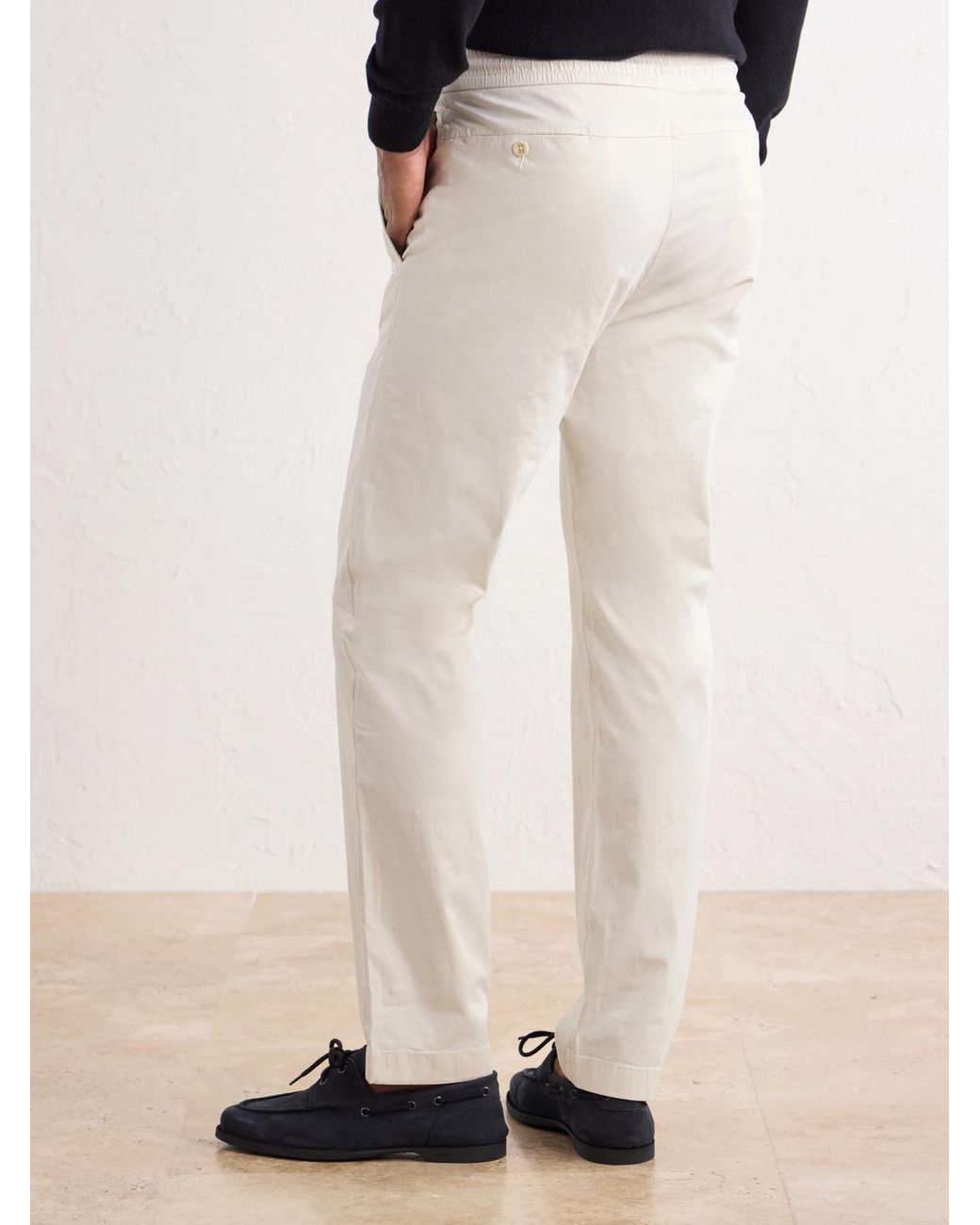 Vilebrequin White Paulo Straight-Leg Cotton-Blend Satin Drawstring Trousers for men