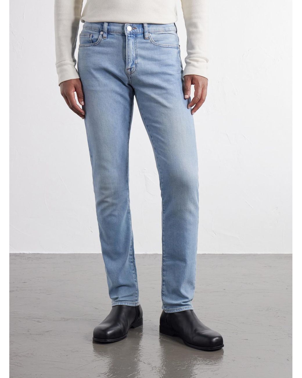 FRAME Blue L'Homme Slim-Fit Stretch-Denim Jeans for men