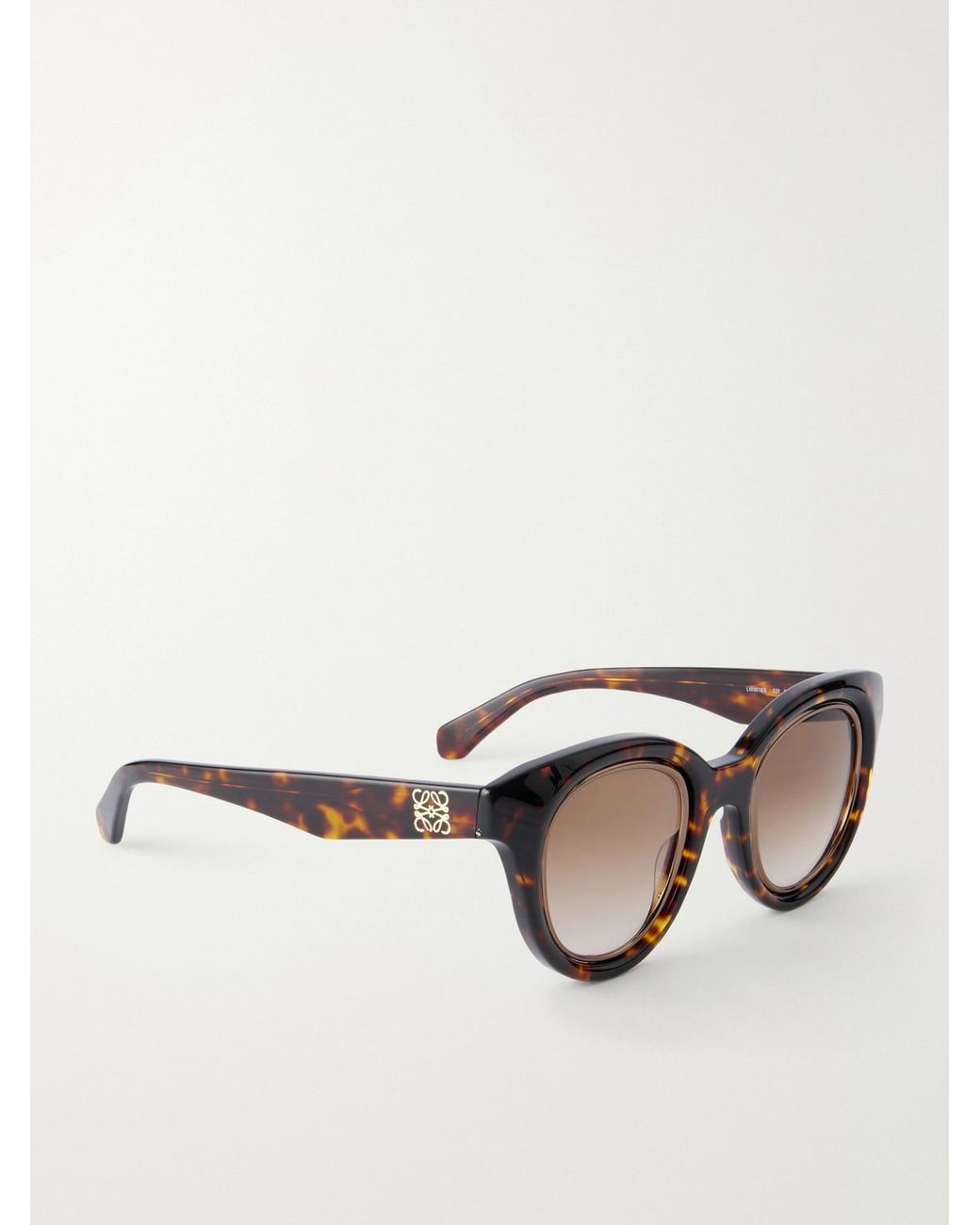Loewe Brown Anagram Havana Round-Frame Tortoiseshell Acetate Sunglasses for men