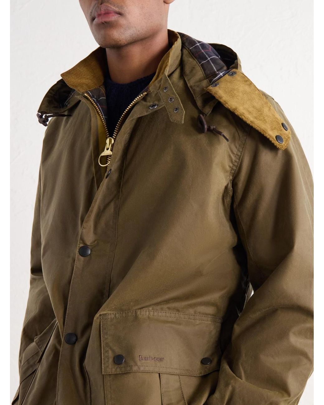 Barbour Green Ursula Waxed-Cotton Jacket for men