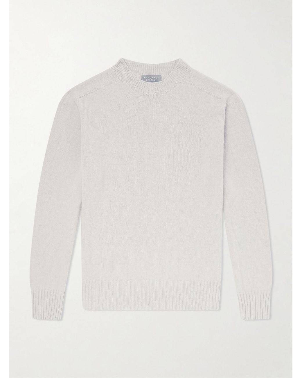 Margaret Howell White Merino Wool Sweater for men