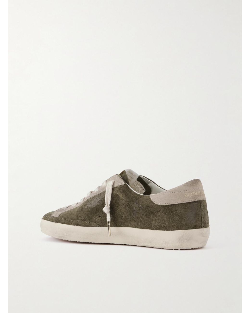 Golden Goose Deluxe Brand Green Super-Star Private Edt Distressed Suede Sneakers for men