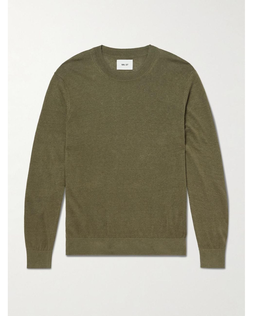 NN07 Green Ted 60058 Linen Sweater for men