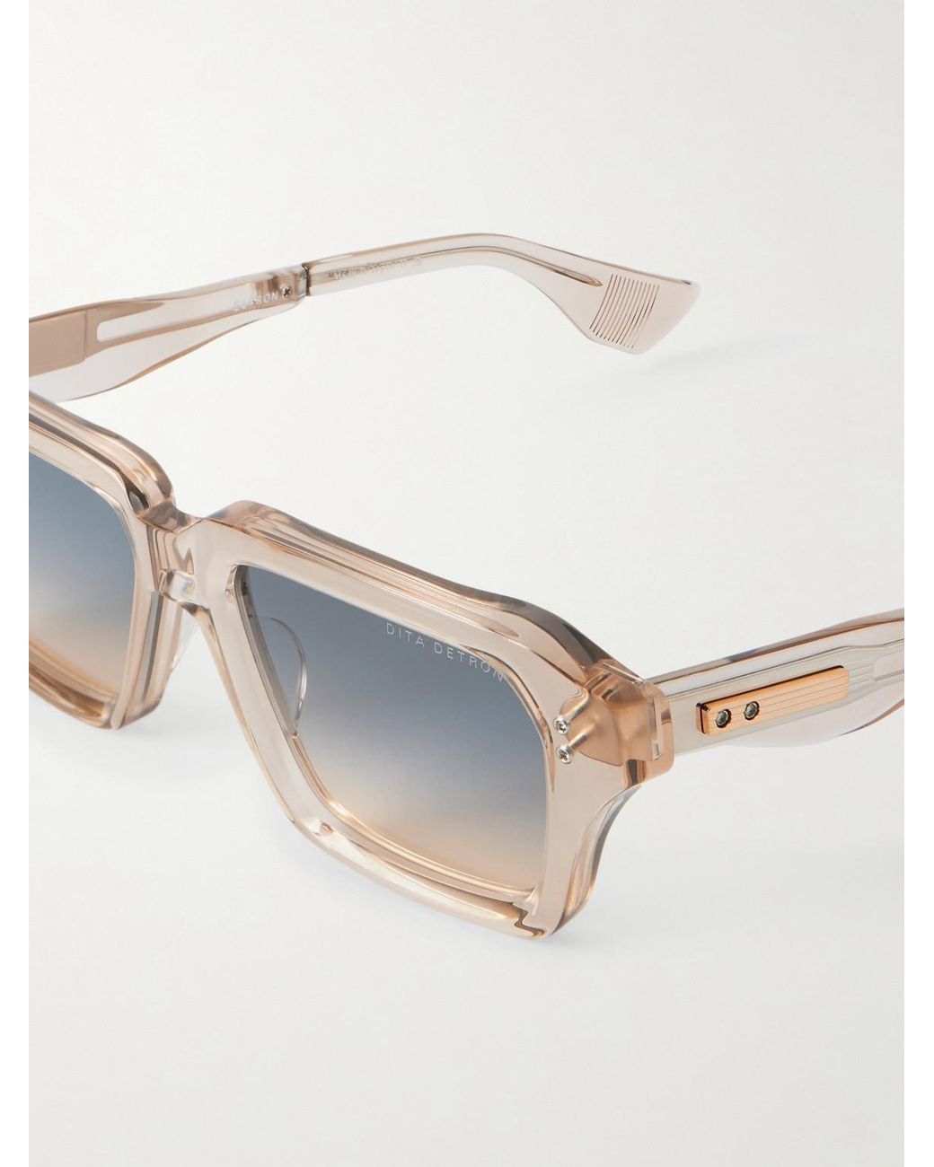 Dita Eyewear Brown Detron Square-Frame Acetate Suglasses for men