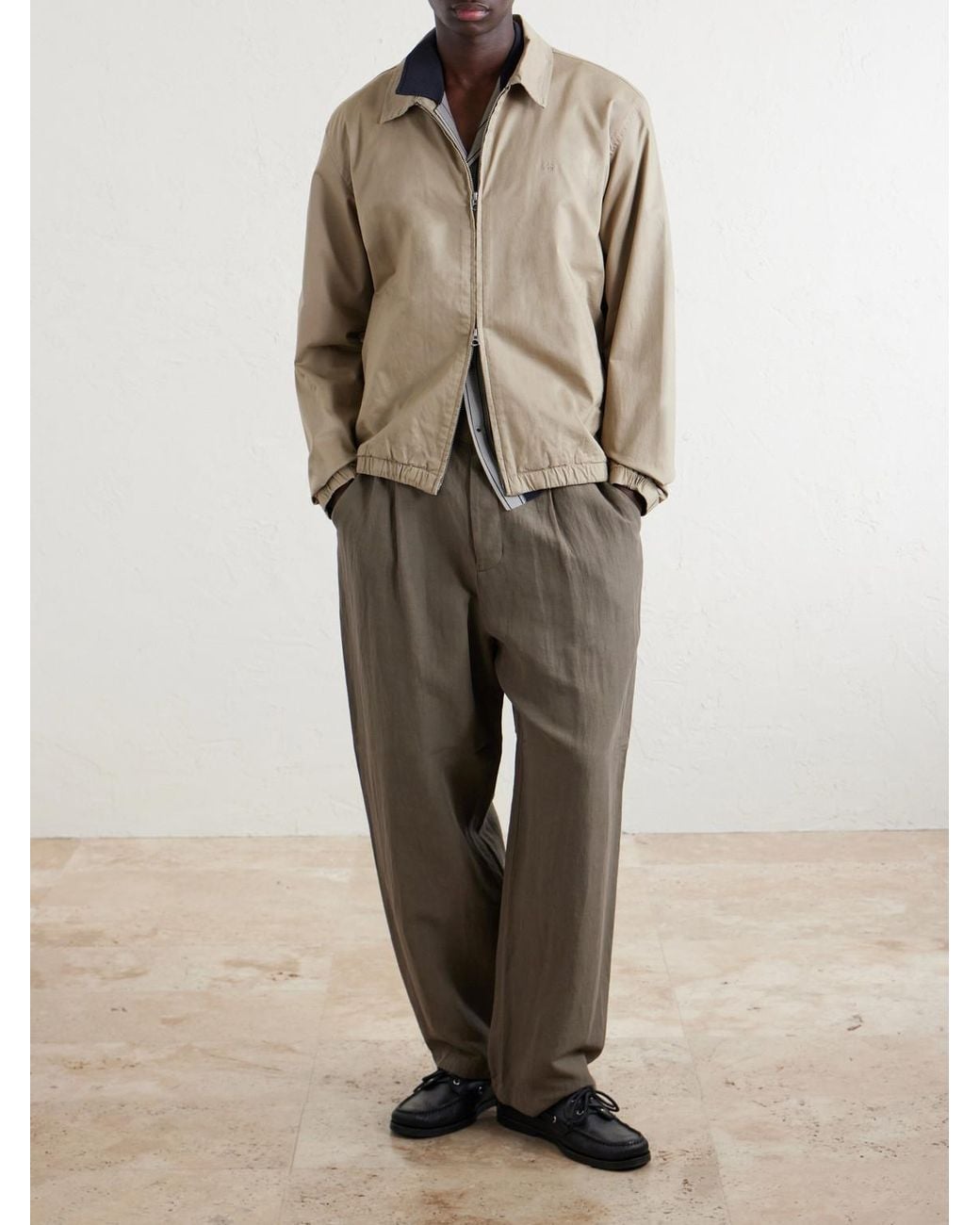 Rag & Bone Natural Harrington Cotton-Blend Jacket for men
