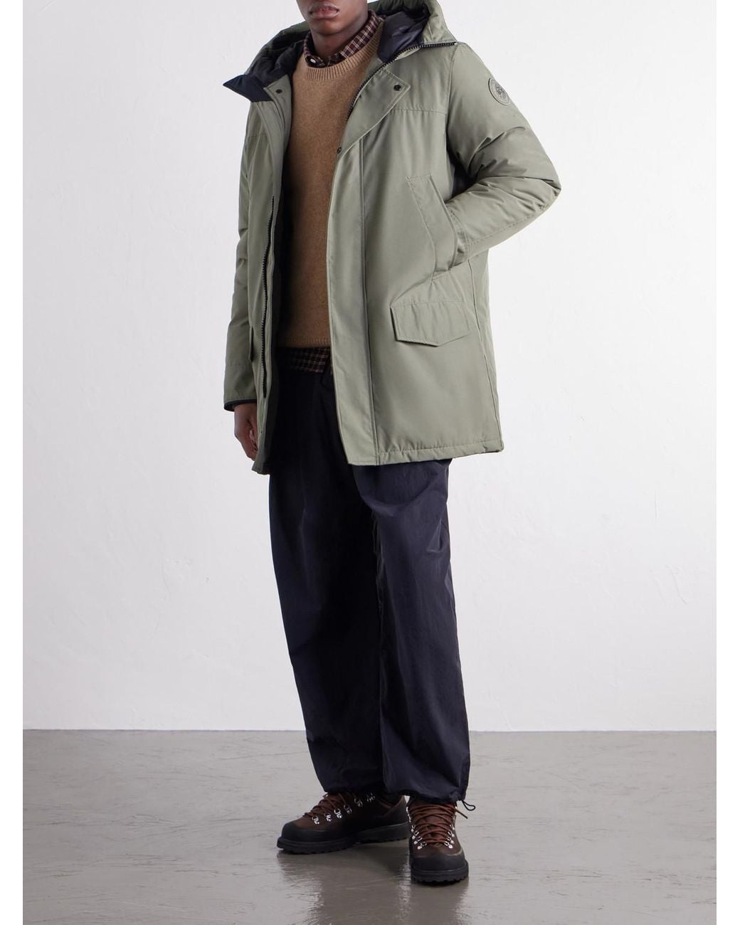 Canada Goose Gray Langford Hooded Shell Down Parka for men