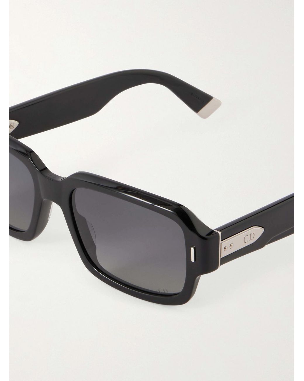 Dior Black Diortailoring Square-Frame Acetate Sunglasses for men