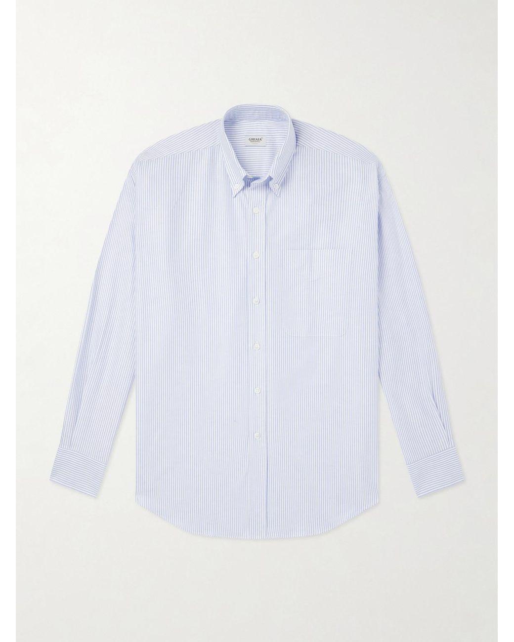 Ghiaia White Cotton Oxford Shirt for men