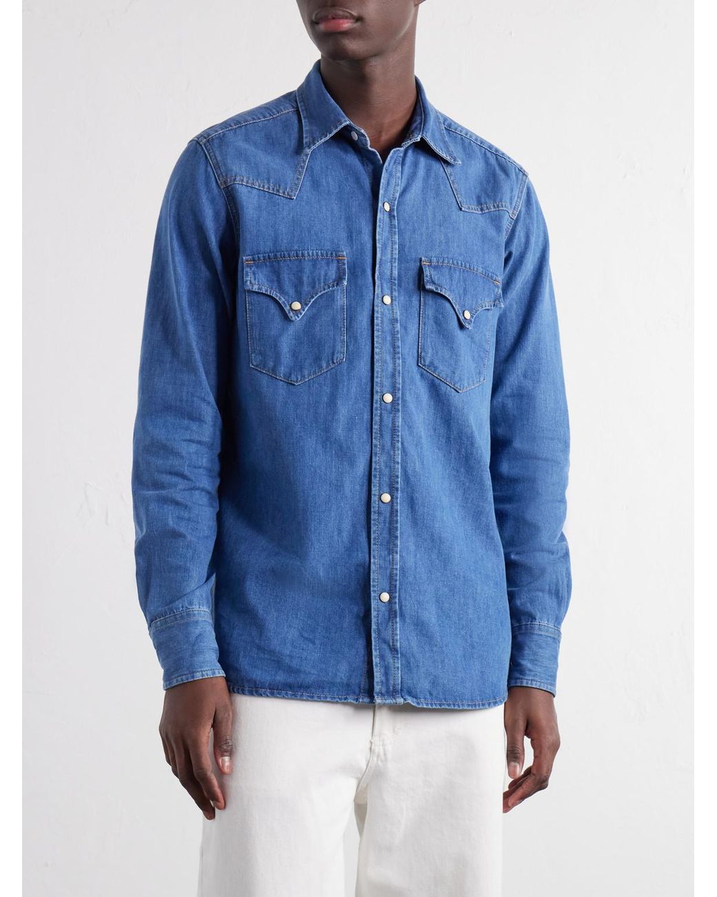 Fortela Blue Ntex Denim Shirt for men