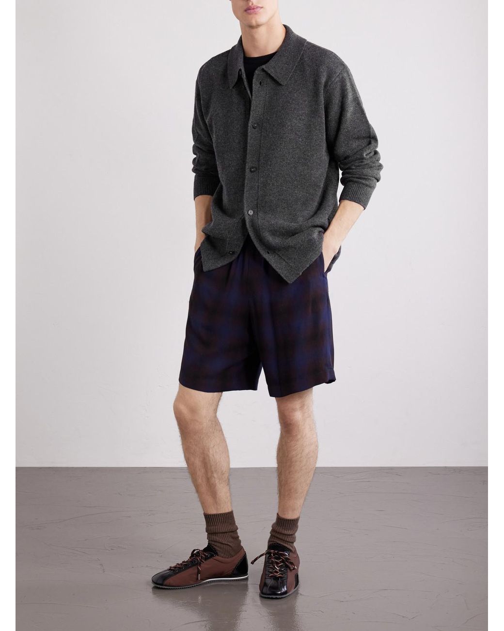 FRAME Blue Wool Cardigan for men