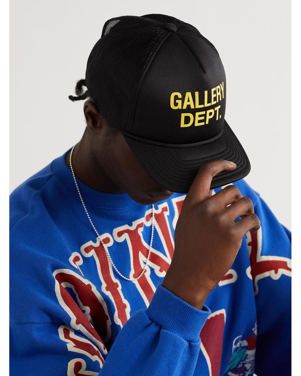 GALLERY DEPT. Black Logo-Print Foam And Mesh Trucker Cap for men