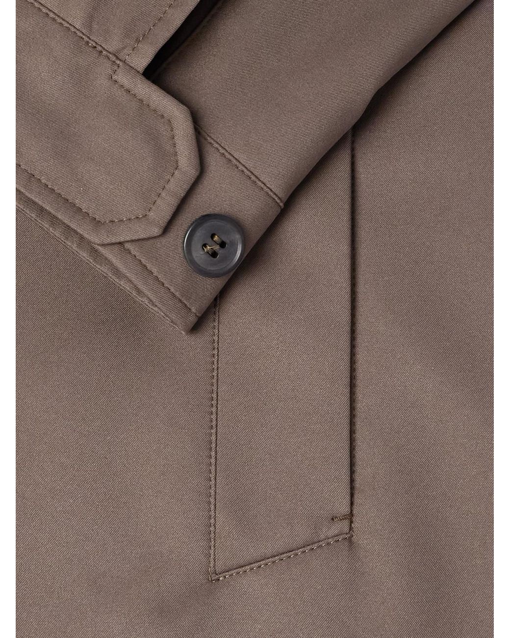 Zegna Brown Motorin 300Cc Satin-Twill Jacket for men