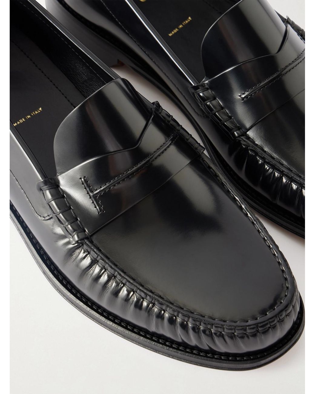 Tom Ford Black Polished-Leather Loafers for men