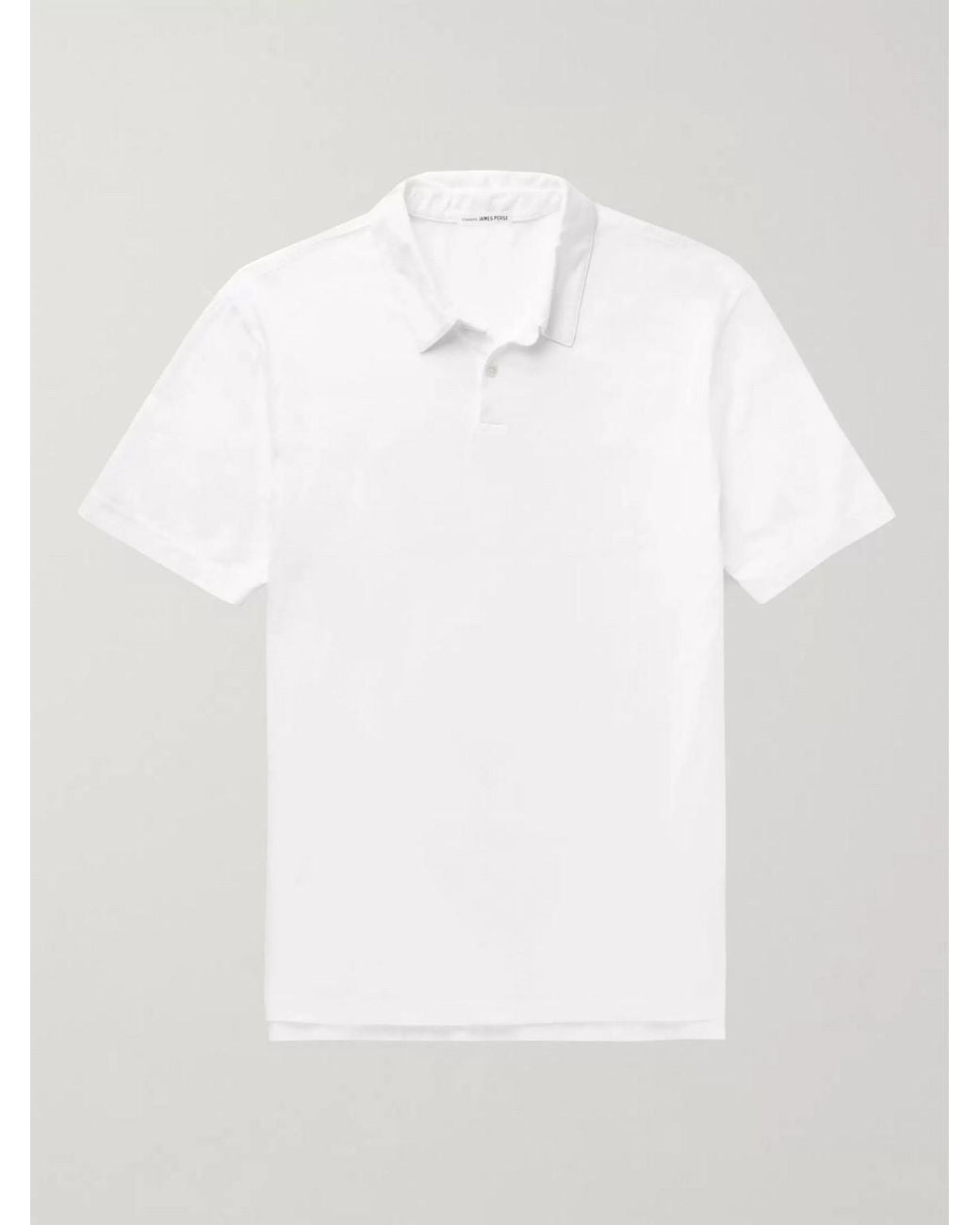 James Perse White Supima Cotton-Jersey Polo Shirt for men