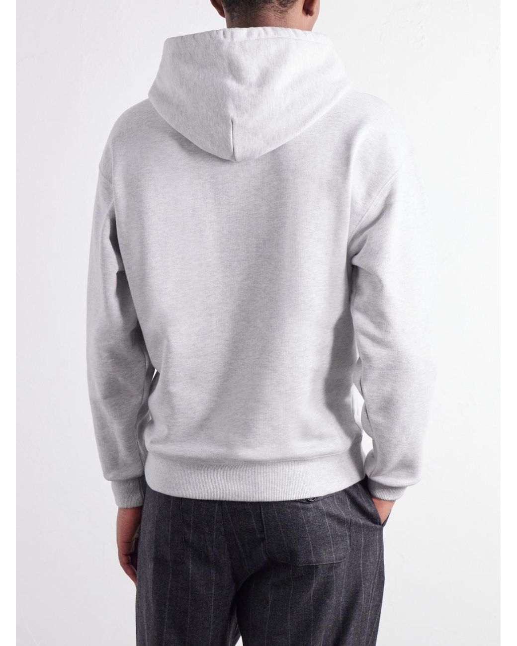 Aimé Leon Dore White Logo-Print Cotton-Jersey Hoodie for men