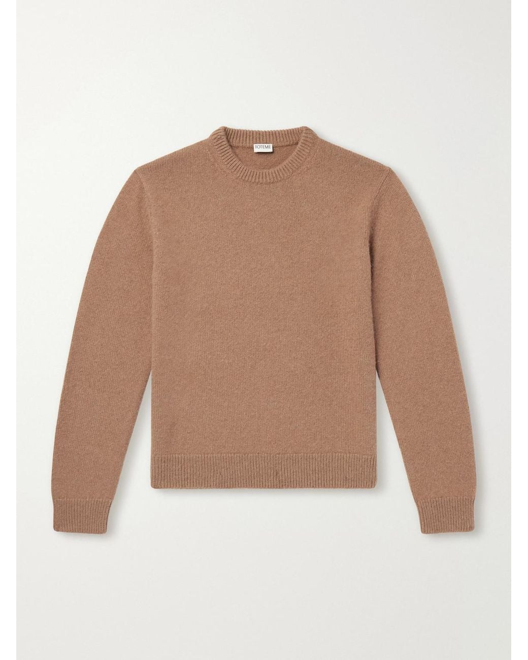 Totême Natural Camel Hair Sweater for men