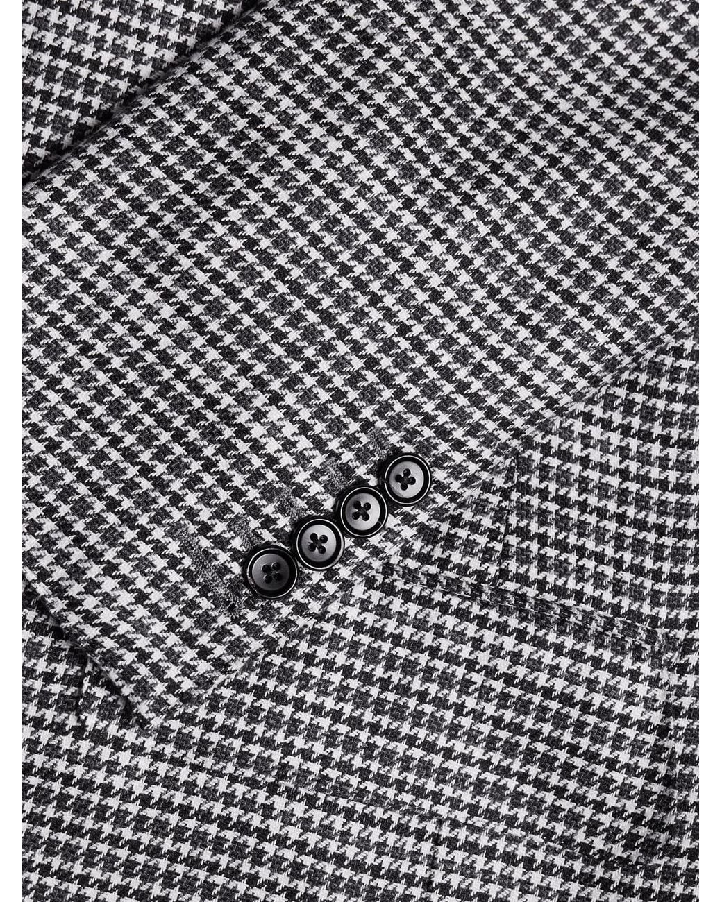 Tom Ford Gray Houndstooth Wool-Blend Blazer for men