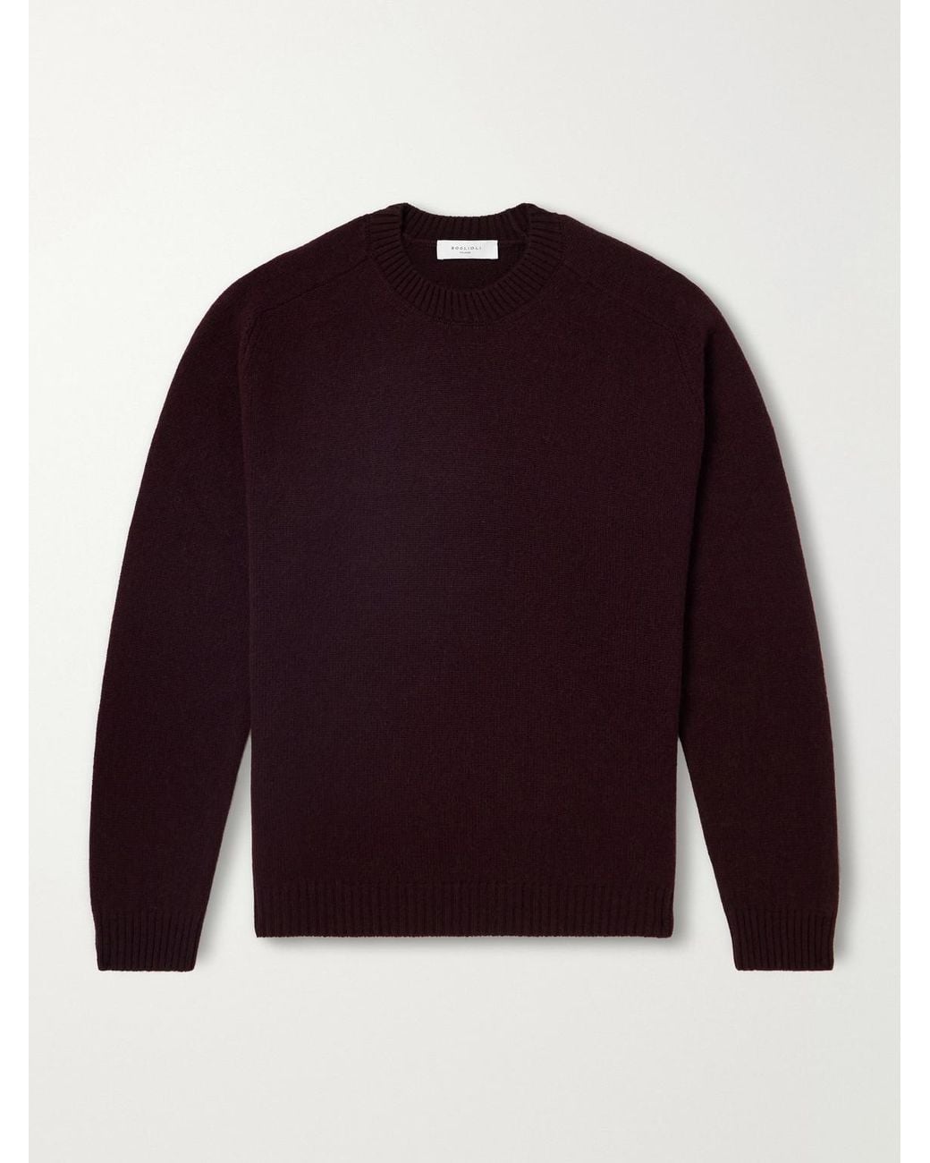 Boglioli Red Virgin Wool And Cashmere-Blend Sweater for men
