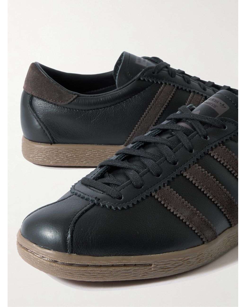 adidas originals tobacco gruen suede sneakers adidas Originals Tobacco Gruen Suede-Trimmed Leather Sneakers in Black for Men adidas originals tobacco gruen suede sneakers adidas Originals Tobacco Gruen Suede-Trimmed Leather Sneakers in Black for Men