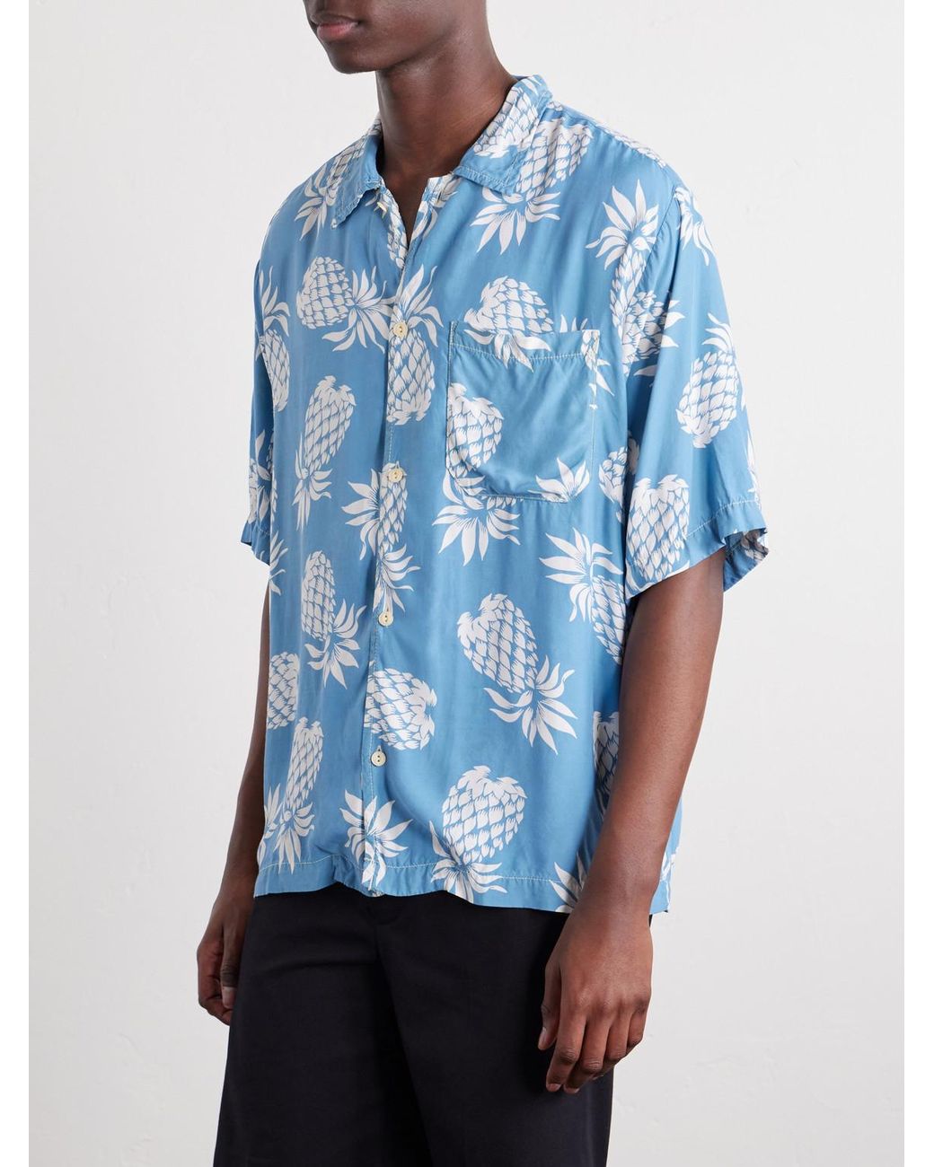 Remi Relief Blue Printed Woven Shirt for men