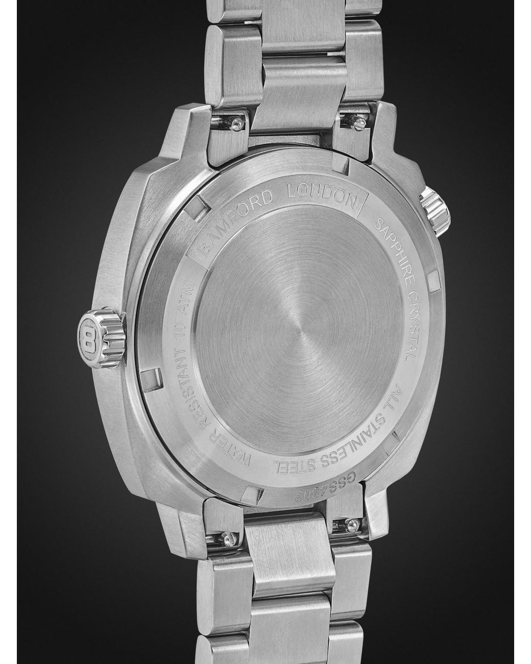 BAMFORD LONDON Black Gmt Automatic Stainless Steel Watch for men