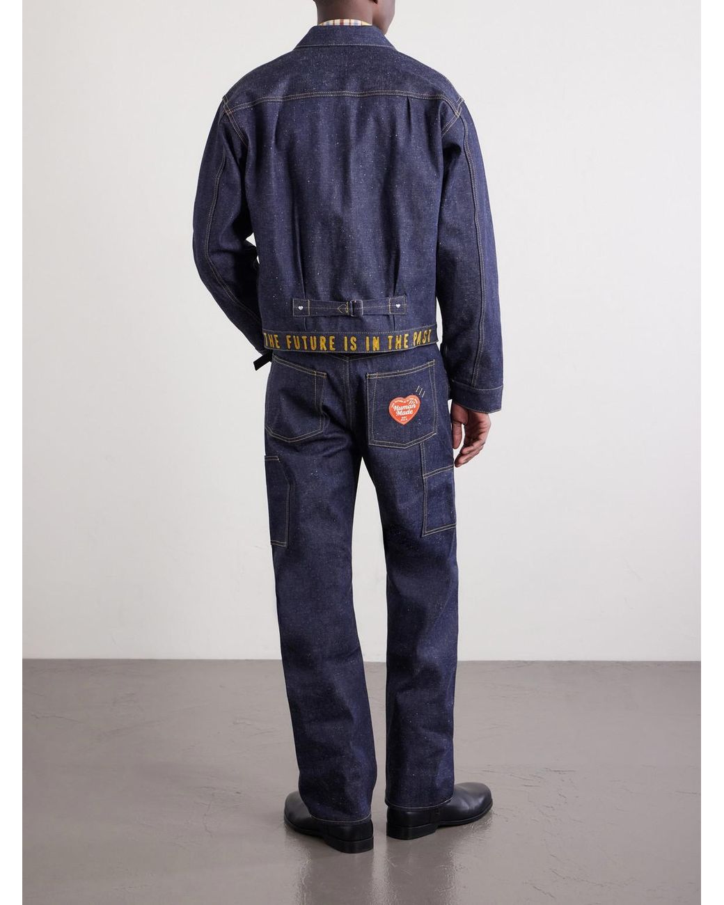 Human Made Blue Pleated Denim Jacket for men