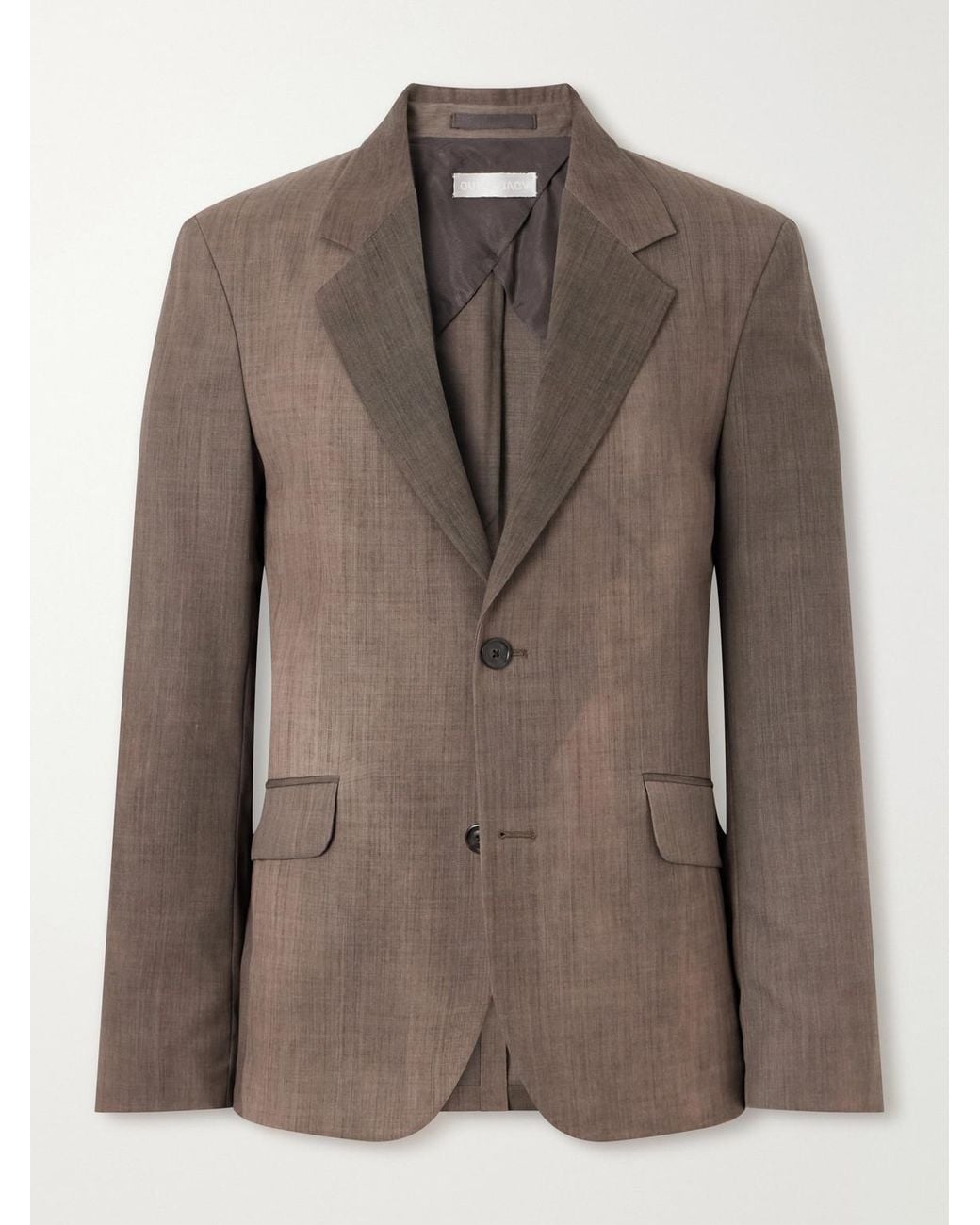 Our Legacy Brown Virgin Wool-Blend Twill Suit Jacket for men