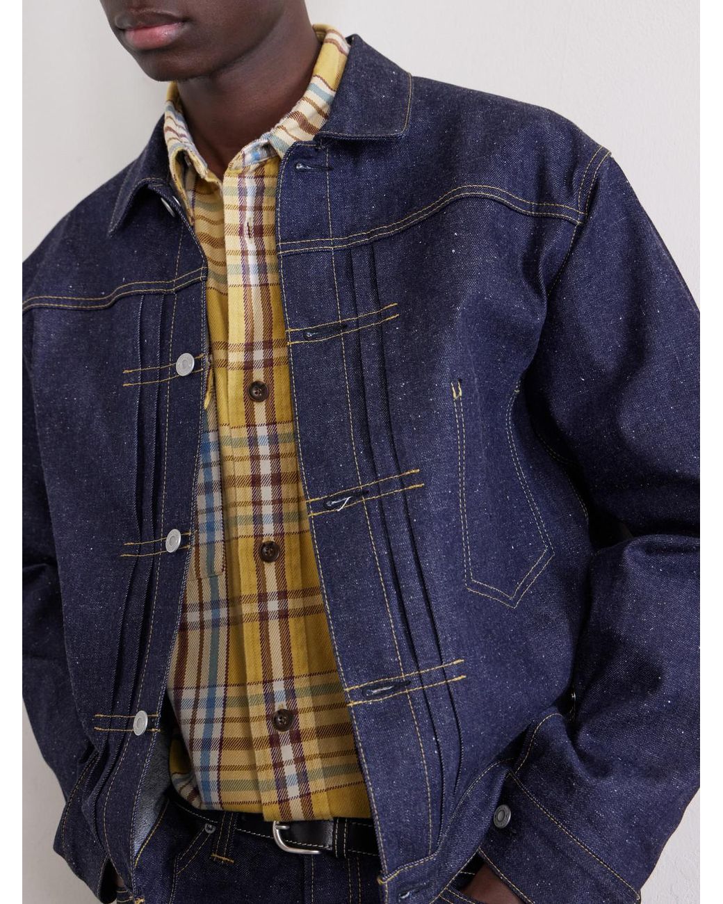 Human Made Blue Pleated Denim Jacket for men