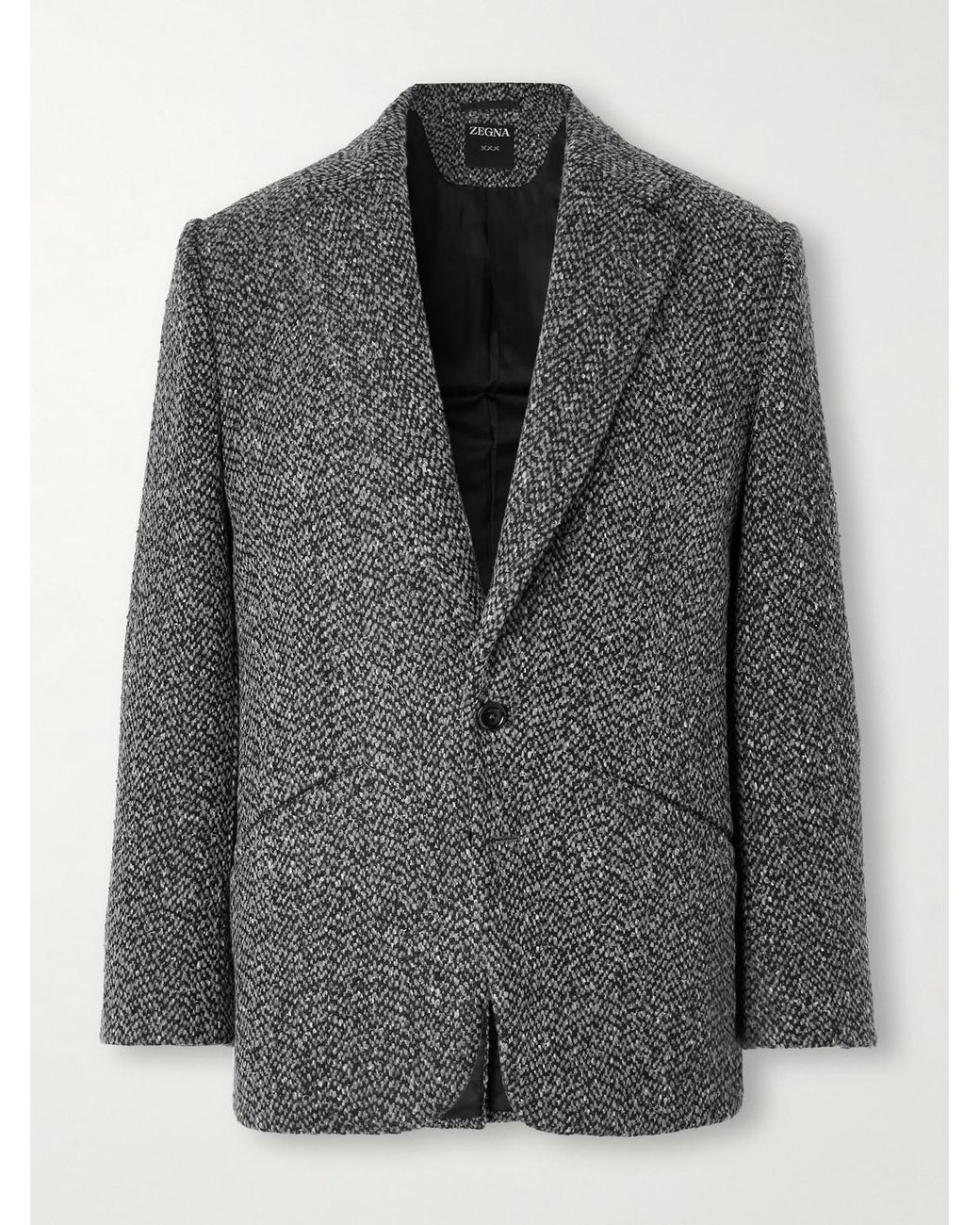 Zegna Black Wool And Cashmere-blend Suit Jacket for men