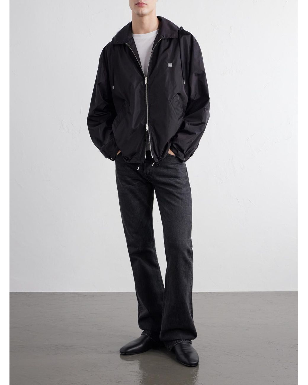 Totême Black Shell Hooded Jacket for men