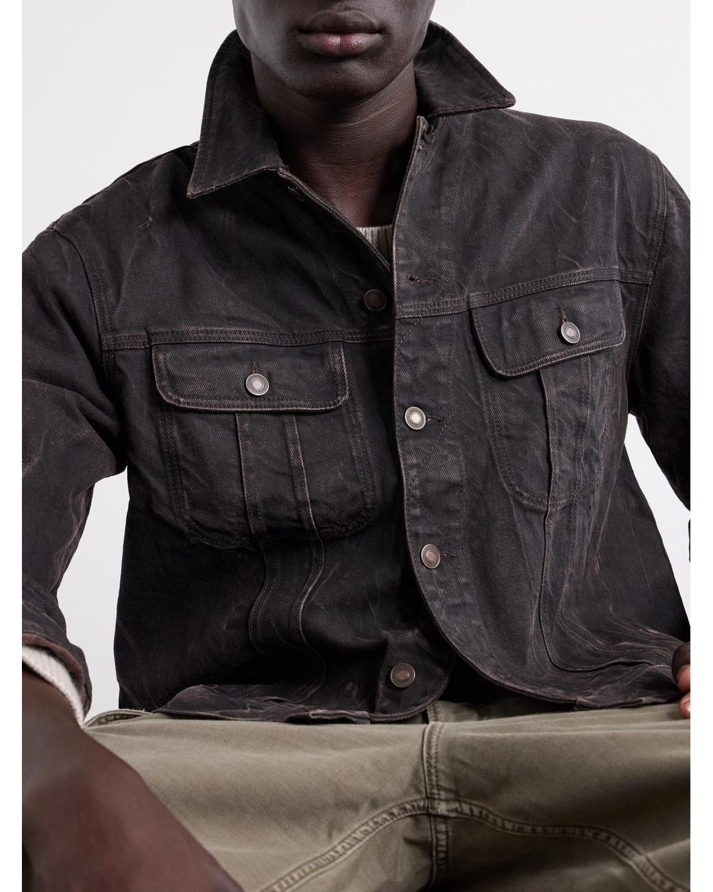 Jeanerica Black Alex Trucker Cotton-Blend Jacket for men