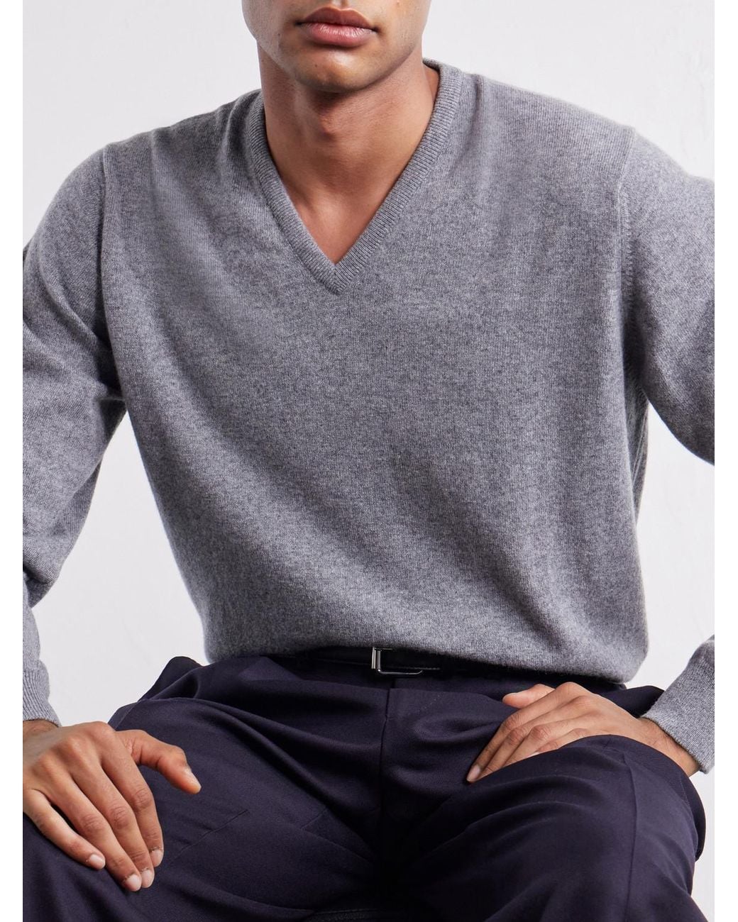 Begg x Co Gray Heriot Cashmere Sweater for men
