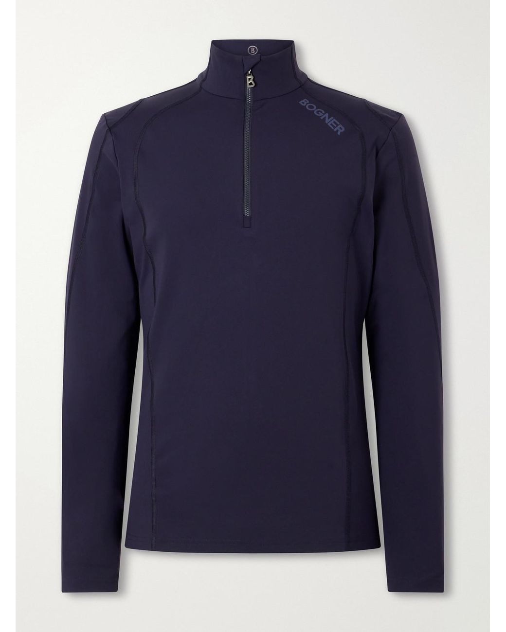 Bogner Blue Harry Stretch-Jersey Half-Zip Ski Mid-Layer for men