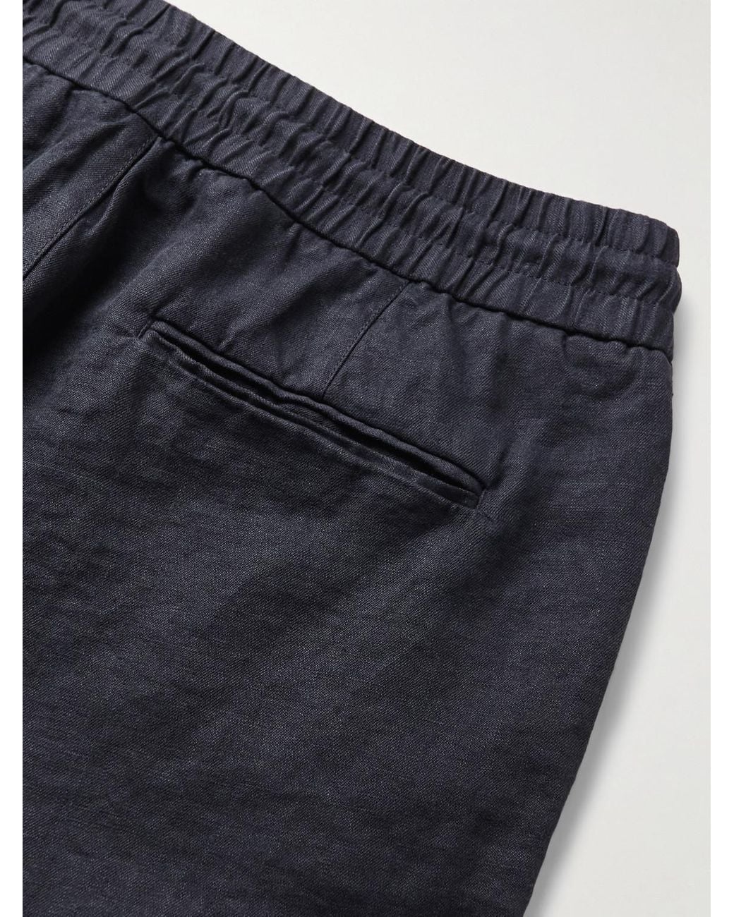 Orlebar Brown Blue Cornell Slim-Fit Linen Shorts for men